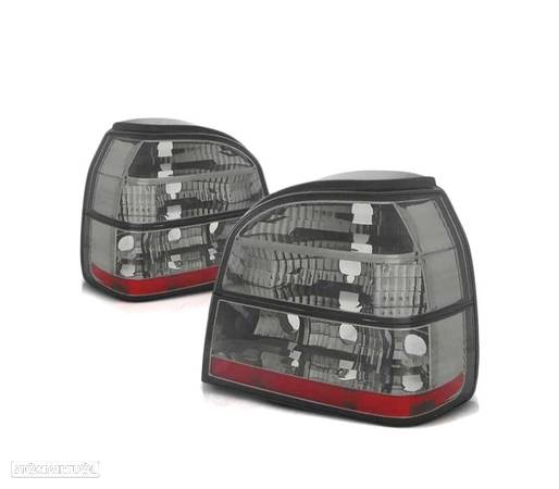 FAROLINS TRASEIROS PARA VOLKSWAGEN VW GOLF 3 91-97 FUMADOS CRISTAL - 2