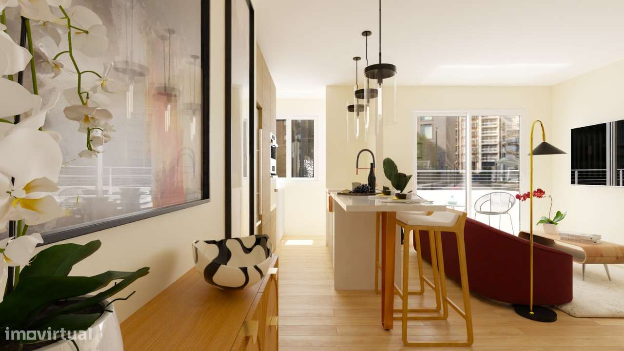 Viva em Oeiras! Apartamento T2, com varadas abertas e vista mar - Rua-32