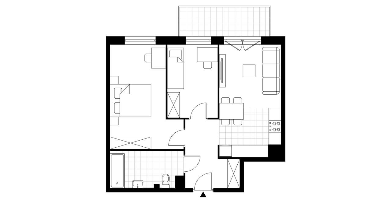 3-pokojowe mieszkanie 51m2 Bezpośrednio - Pełny obrazek: 4/9