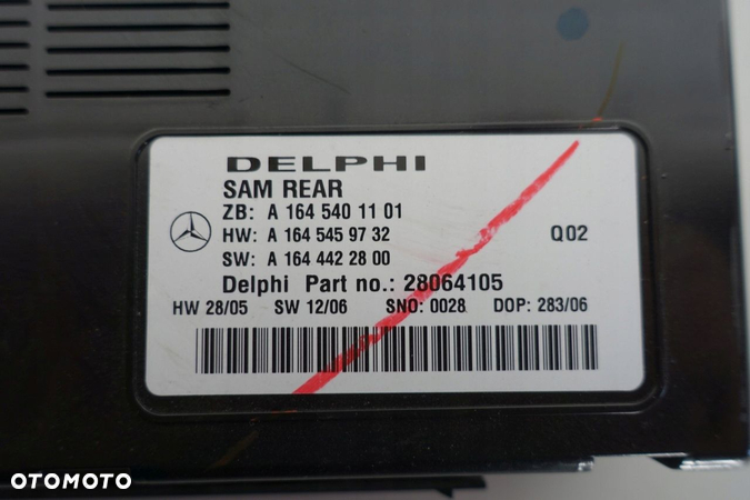 Mercedes w251 w164 moduł SAM tył tylny moduł 1645401101 X164 ML GL - 2