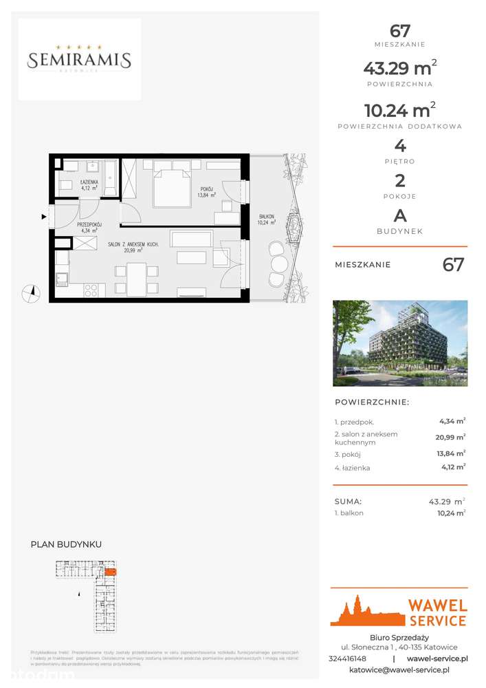Semiramis | mieszkanie 2-pok. | 67 - Pełny obrazek: 2/7