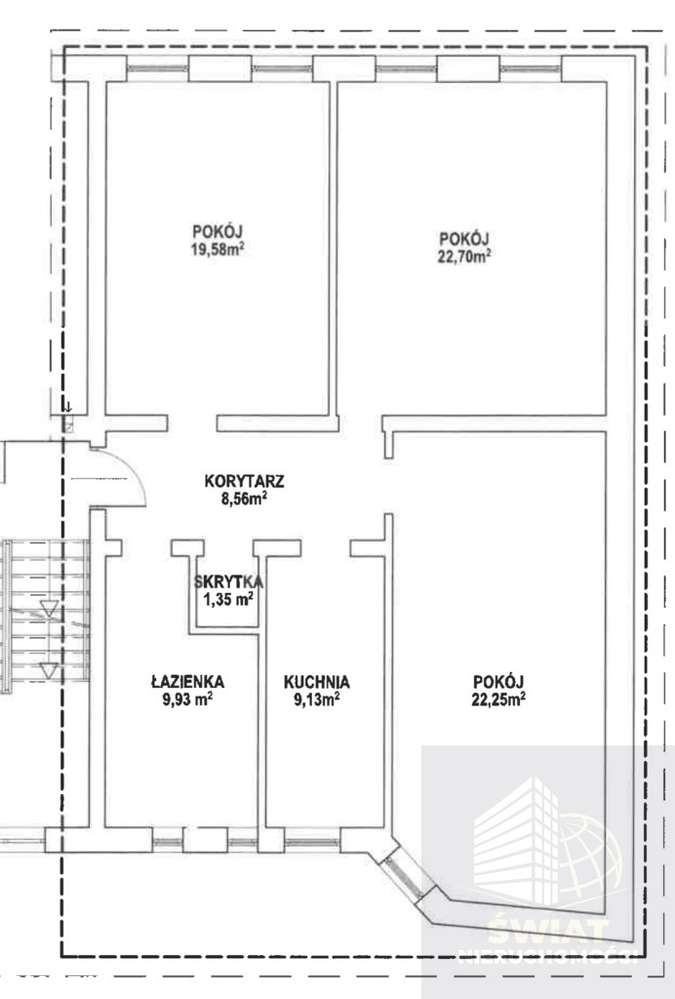 3 pokojowe mieszkanie z balkonem centrum SEC-17