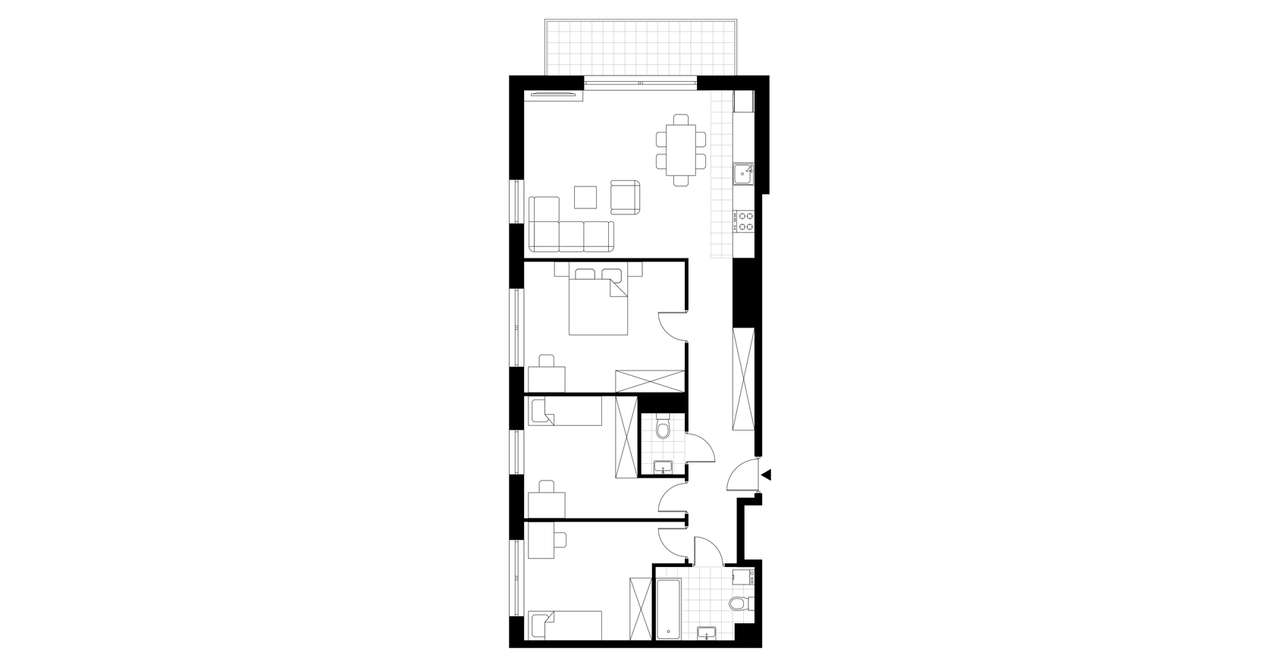 4-pokojowe mieszkanie 88m2 + balkon Bez Prowizji - Pełny obrazek: 3/8