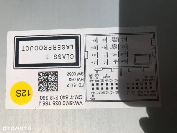 RADIO VW GOLF VI PASSAT 5M0035186J - 3