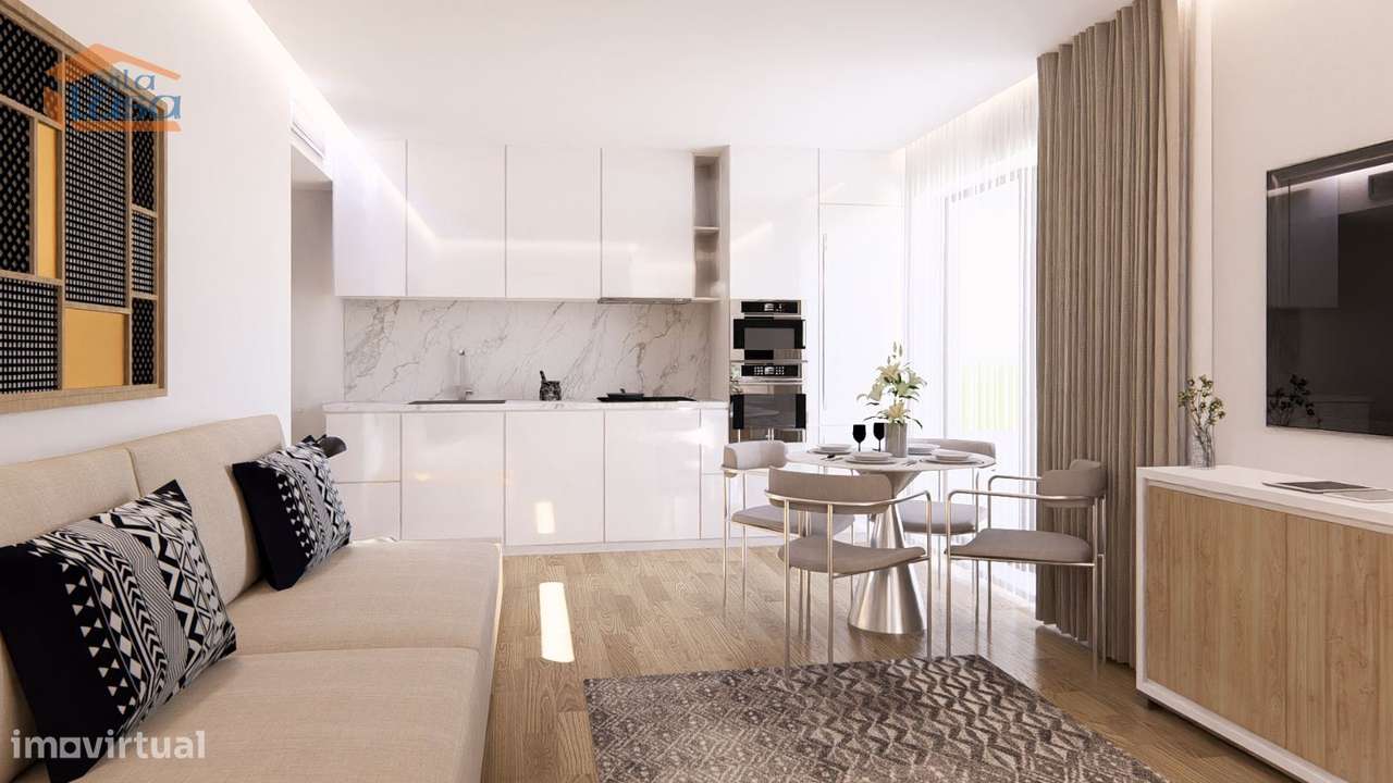 Apartamento T1 Novo varanda e lugar de garagem Vilar de Paraiso, Vi...-2