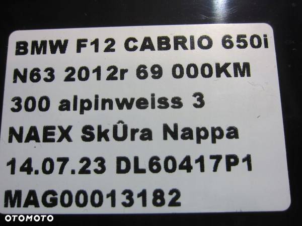 BMW 6 F12 F20 F30 X1 GŁOŚNIK HIFI TOP HIFI WYSOKOTONOWY HARMAN 65139226357 - 8