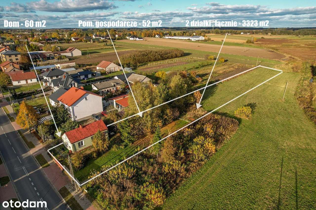 Mały, zielony domek/działka 3323 m2/zielona okolic