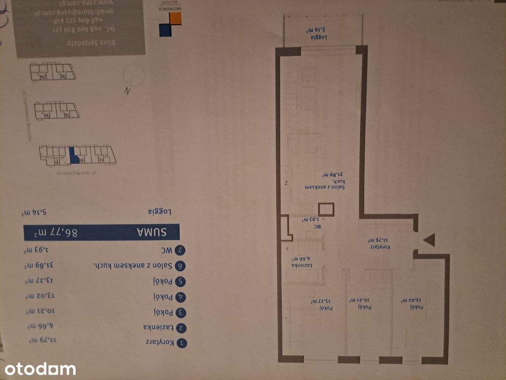 Warszawa Jana Kazimierza 86 m². 4 pokoje