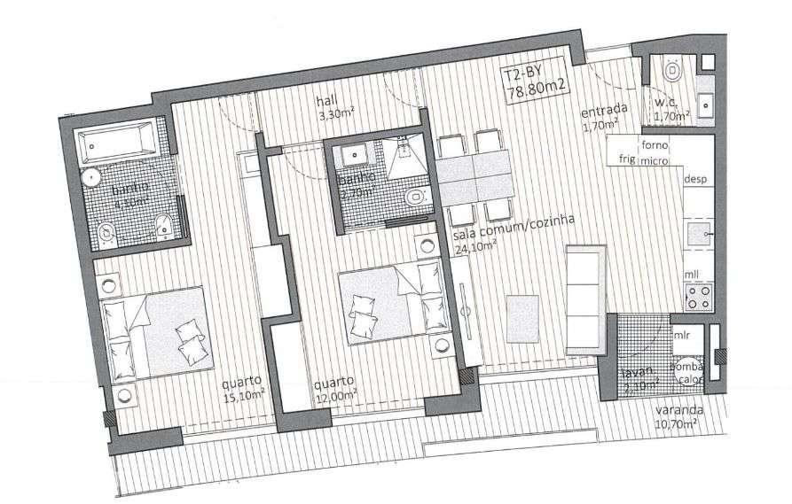 Apartamento T2| 2 Suítes| Varanda| Junto ao H.S. João| Areosa-17