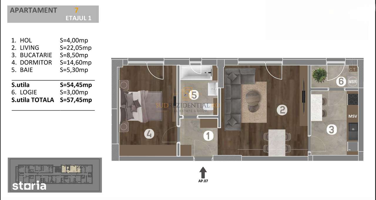 Comision 0! Apartament spatios cu 2 camere, Parc Tudor Arghez,Sector 4 - Imagine principală: 5/20