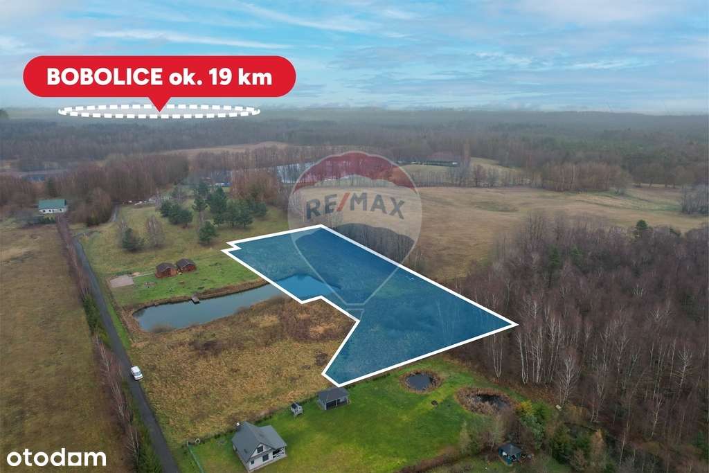 Działka ze stawem, przy jeziorze Wielatowo MPZP-3