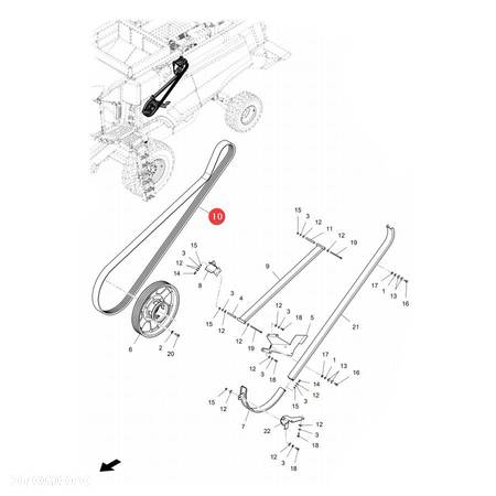 Pasek klinowy zespolony Massey Ferguson ACW0365950 Oryginał - 3