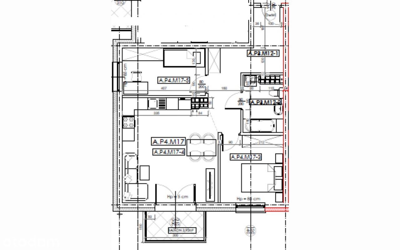 Mieszkanie, 59,02 m², Polkowice