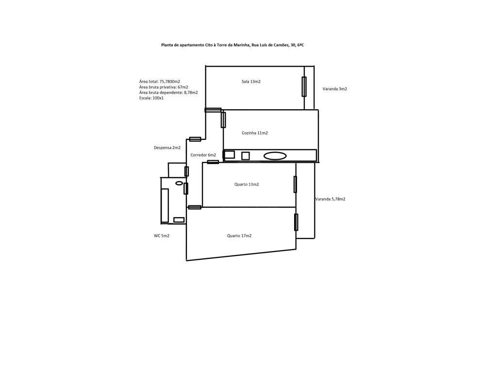 Apartamento T2 - Torre da Marinha-28