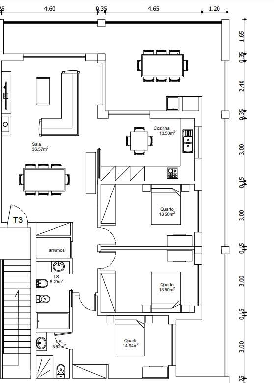 Apartamento T3 - Terraço c/ churrasqueira / Garagem-28