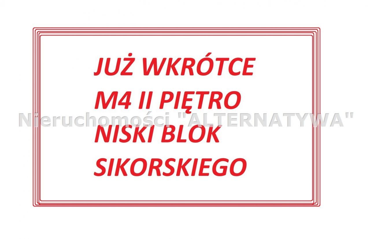 M4 Sikorskiego II Piętro Niski Blok