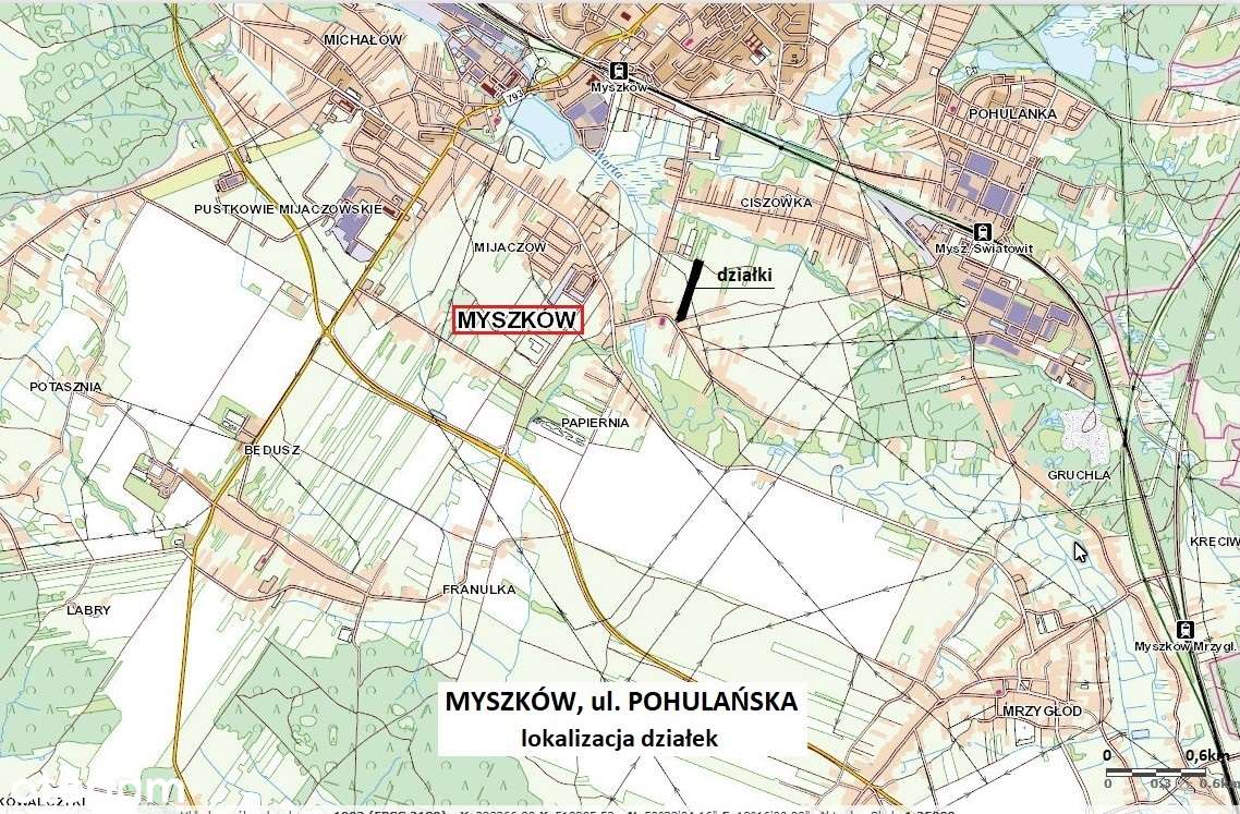 Sale - 10% Myszków działka budowlana (plan) 802m2 cena tylko 88.900zł-7