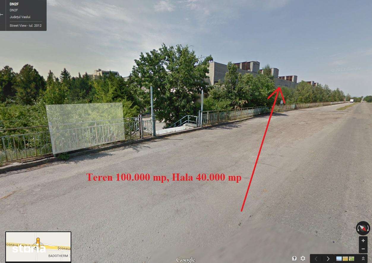 Teren Vaslui sos.Bacaului 110.000mp, Hala 40.000mp - Imagine principală: 2/4