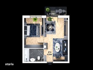 Apartament 2 camere finisat, ansamblu nou, zona accesibila, ESTIMO