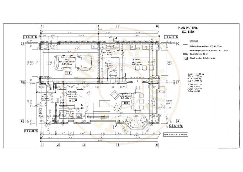 Casa in constructie P+M, Teren 565 mp - Str. George Enescu - Carei - Imagine principală: 4/5