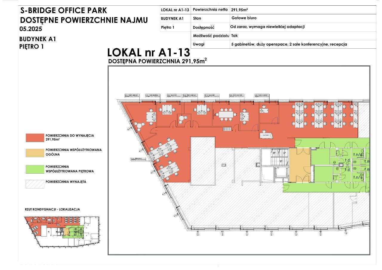 S-Bridge Office Park A1 lok. 13 biurowy 290 m2 - Pełny obrazek: 5/19