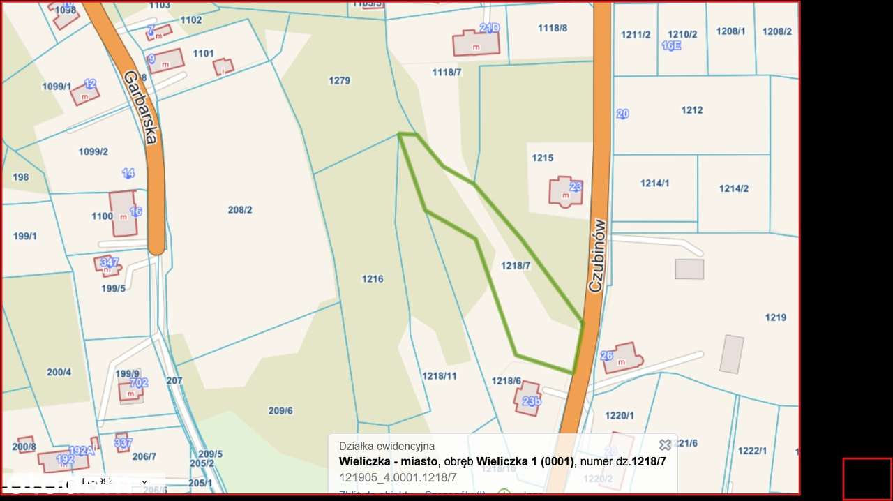 Wieliczka  ul . Czubinów - działka budowlano-rolna 25,59 ar-10