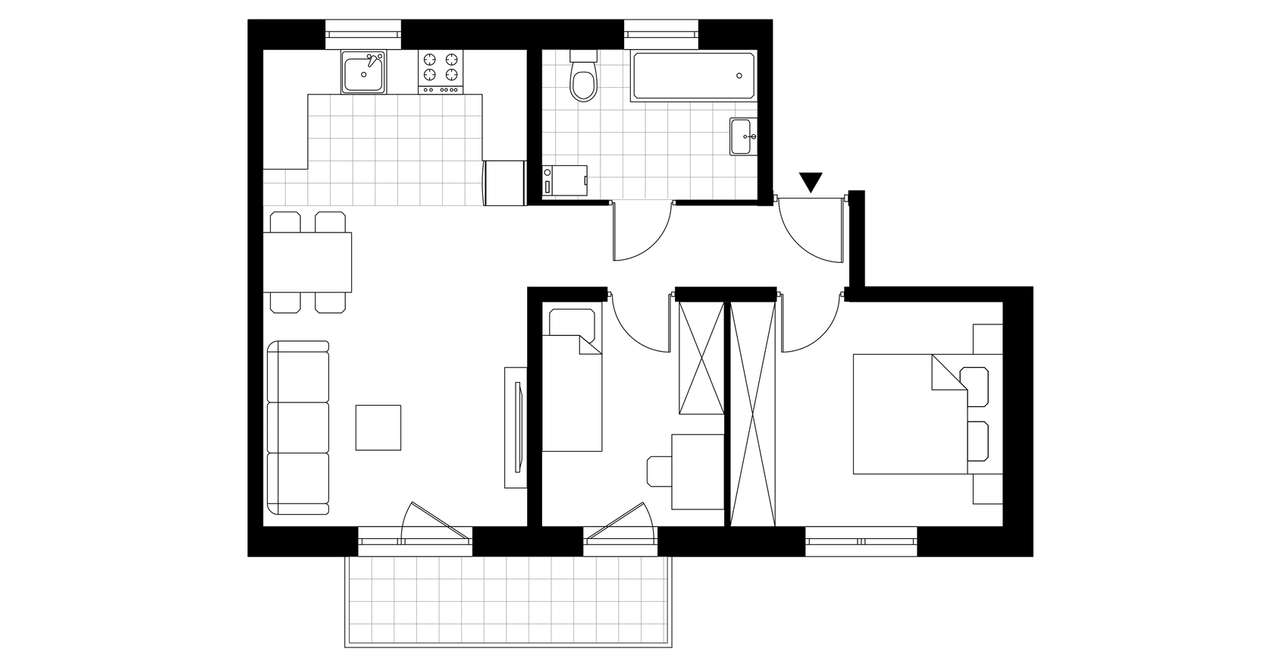 3-pokojowe mieszkanie 57m2 + ogródek - Pełny obrazek: 4/9