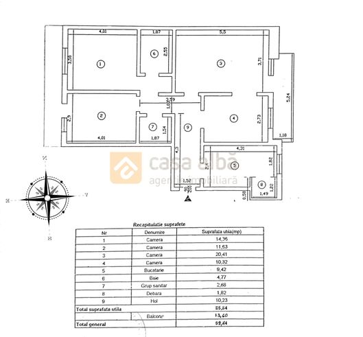 La doar 5 minute de Piata Unirii – Apartament spatios cu 4 Camere-1