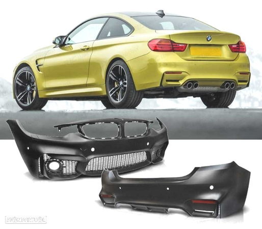 KIT PARA-CHOQUES PARA BMW F32 F33 F36 13-18 LOOK M4 PDC FRONTAL + TRASEIRO - 1