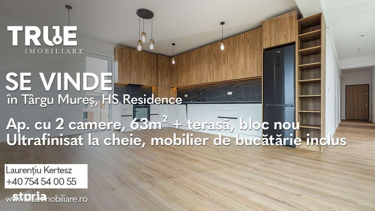 Ap. cu 2 camere, 63m² + terasă, bloc nou, HS Residence! - Imagine principală: 1/20