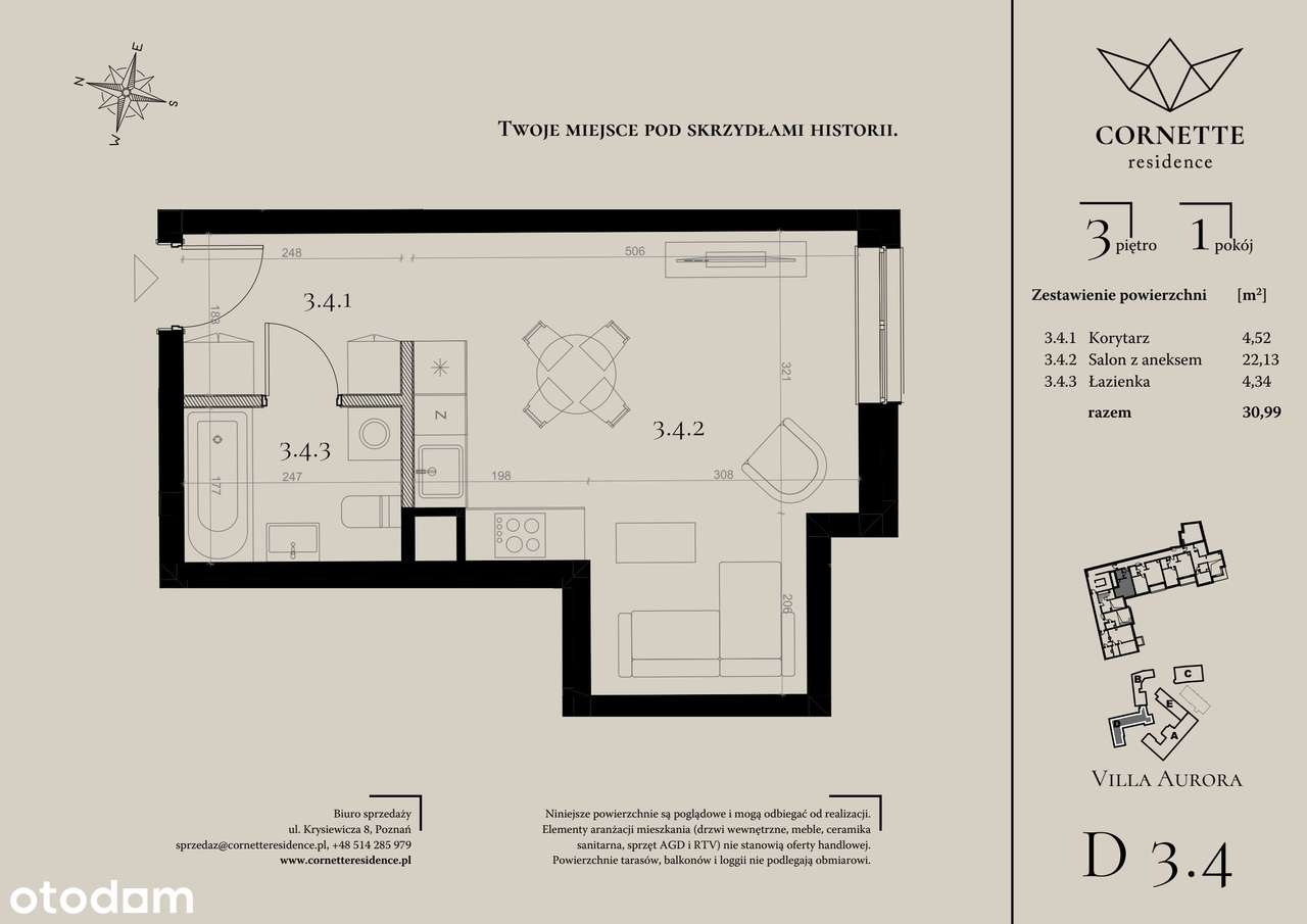 1-pokojowe mieszkanie 30m2 Bezpośrednio - Pełny obrazek: 2/7