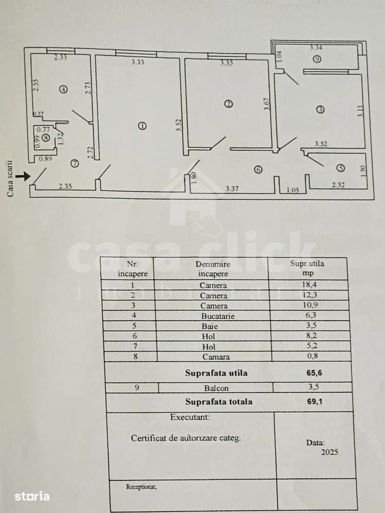 Apartament 3 camere Tiglina 3, etaj 1-13
