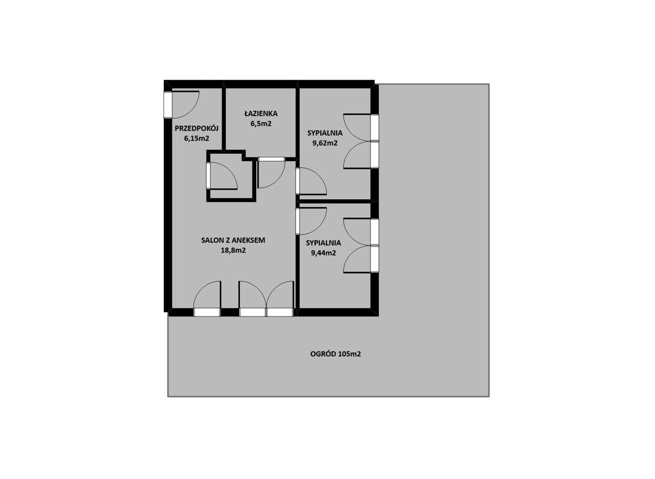 Apartamentowiec - 3 pokoje z ogródkiem na Złotnie-10