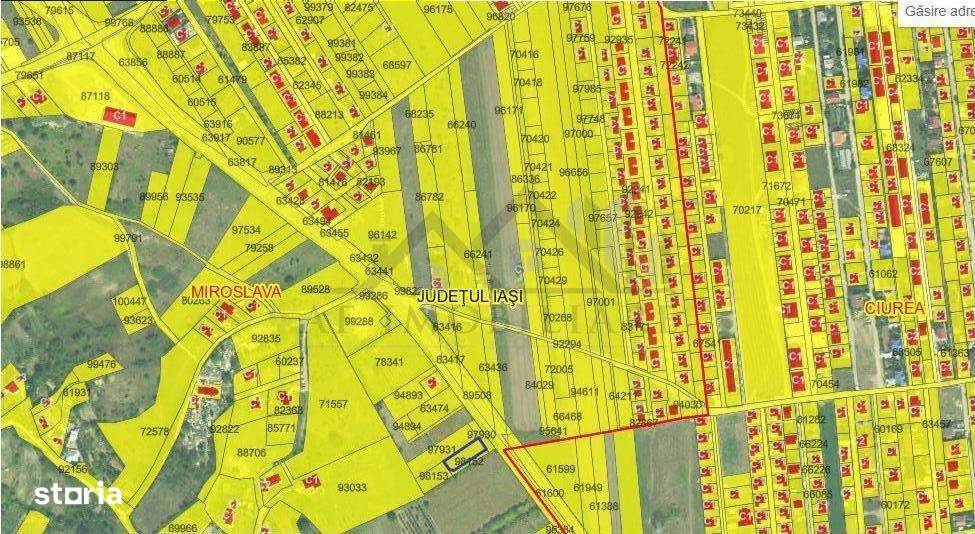 Ciurbesti Miroslava teren 1500mp doua loturi intravilan la sos de cent - Imagine principală: 4/4