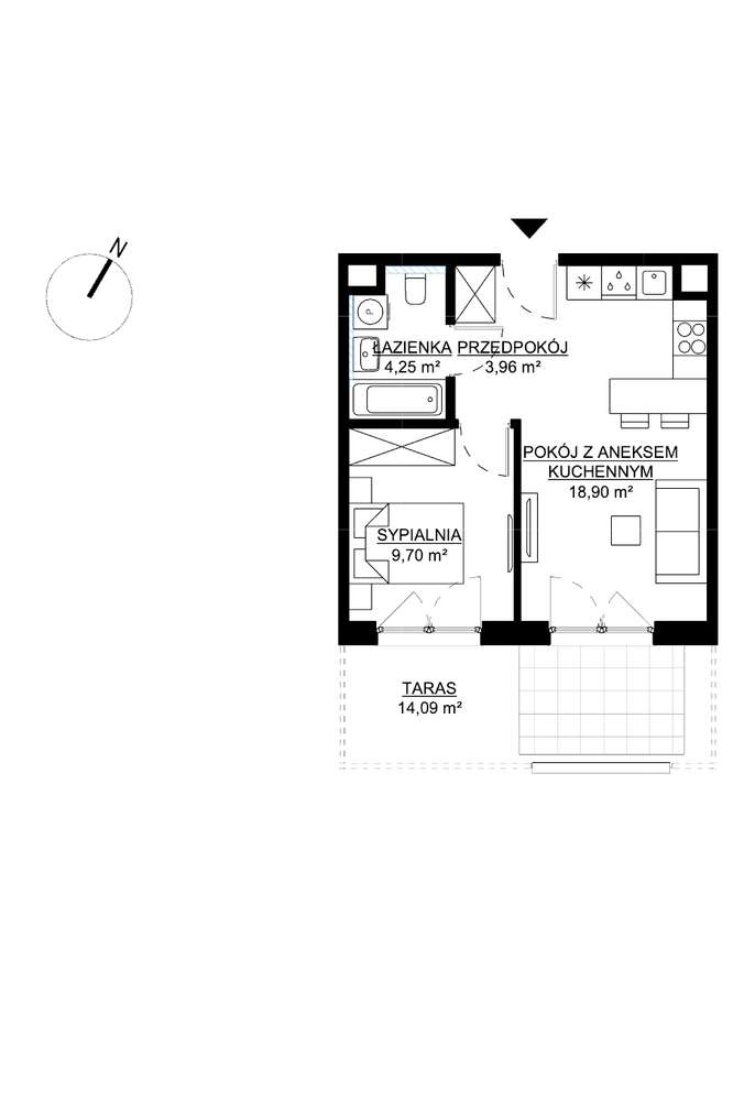 K​W͏A​D​R͏A​T I​I  | mieszkanie 2-pok. | M58 - Pełny obrazek: 3/7