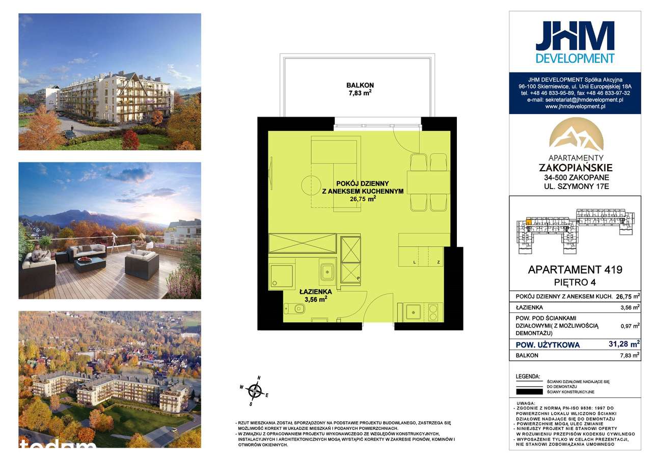 "Apartamenty Zakopiańskie" 419 - Pełny obrazek: 2/7