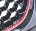 GRELHA FRONTAL PARA VOLKSWAGEN VW GOLF MK5 03-09 COR PRETO VERMELHO - 2