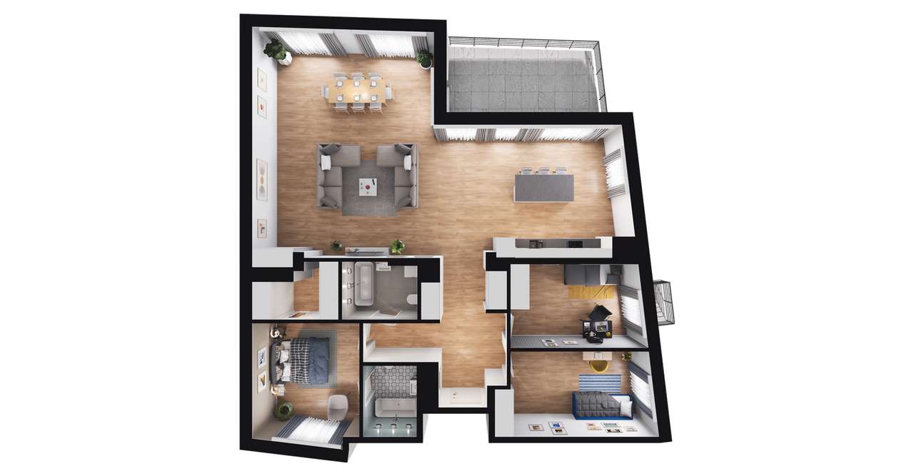 Perfumiarnia 2 | mieszkanie 127,86  m² | B.02.13 - Pełny obrazek: 3/7