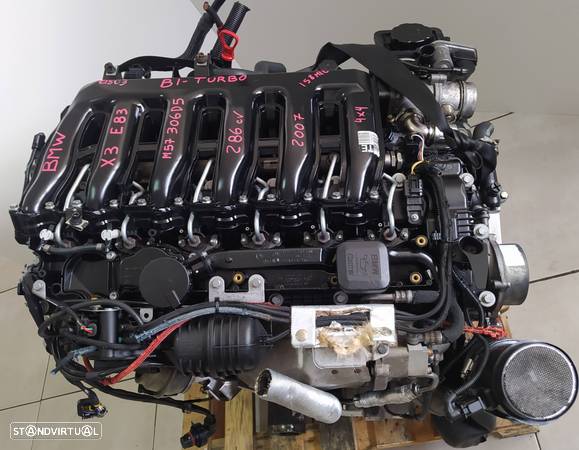 Motor Bmw X3 35D bi-turbo 286cv M57 bloco aluminio E87 306D5 caixa velocidades 6HP-28x - 9