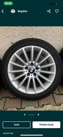 Jante Bmw Seria 5 F10/F11 cu cauc 245/45/R18 iarna dot 2015 4-5 mm 8jx18 îs30 runflat - 5