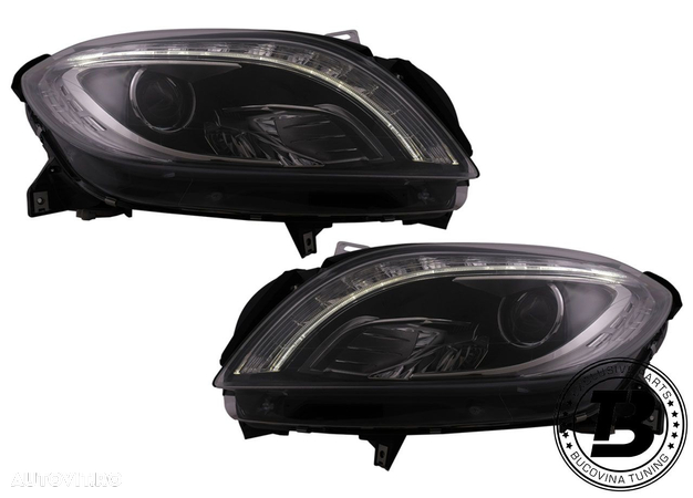 Faruri LED compatibile cu Mercedes ML W166 Black Design - 9