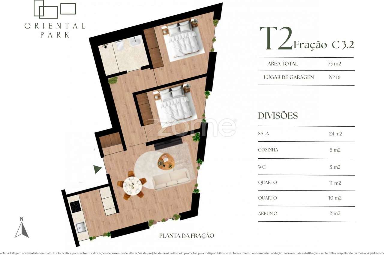 Apartamento T2 C32 Oriental Park - Grande imagem: 3/27