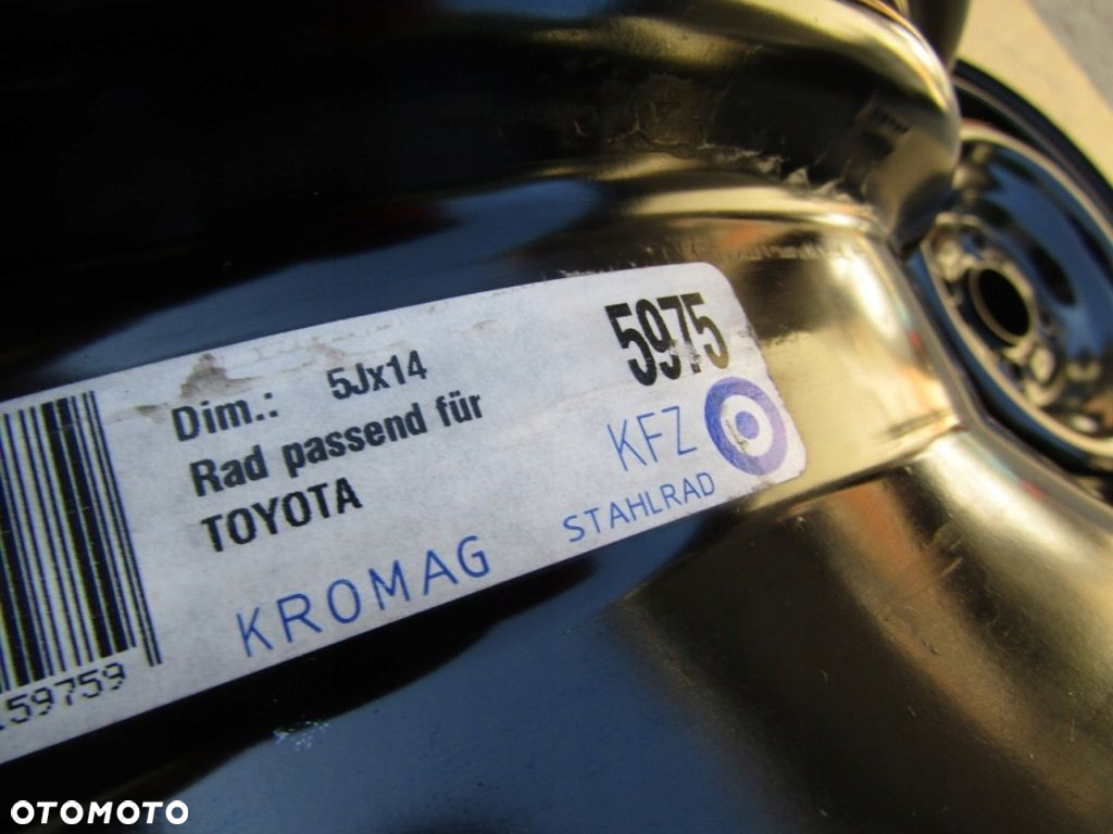 4x Felgi 14 Toyota Yaris II III 5j 4x100 ET39  czujniki TPMS oryginał HIT - 15