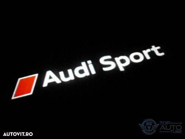 Set lampi led cu proiector logo Audi Sport A3 A4 A5 A6 A7 A8 Q3 Q5 Q7 - 5