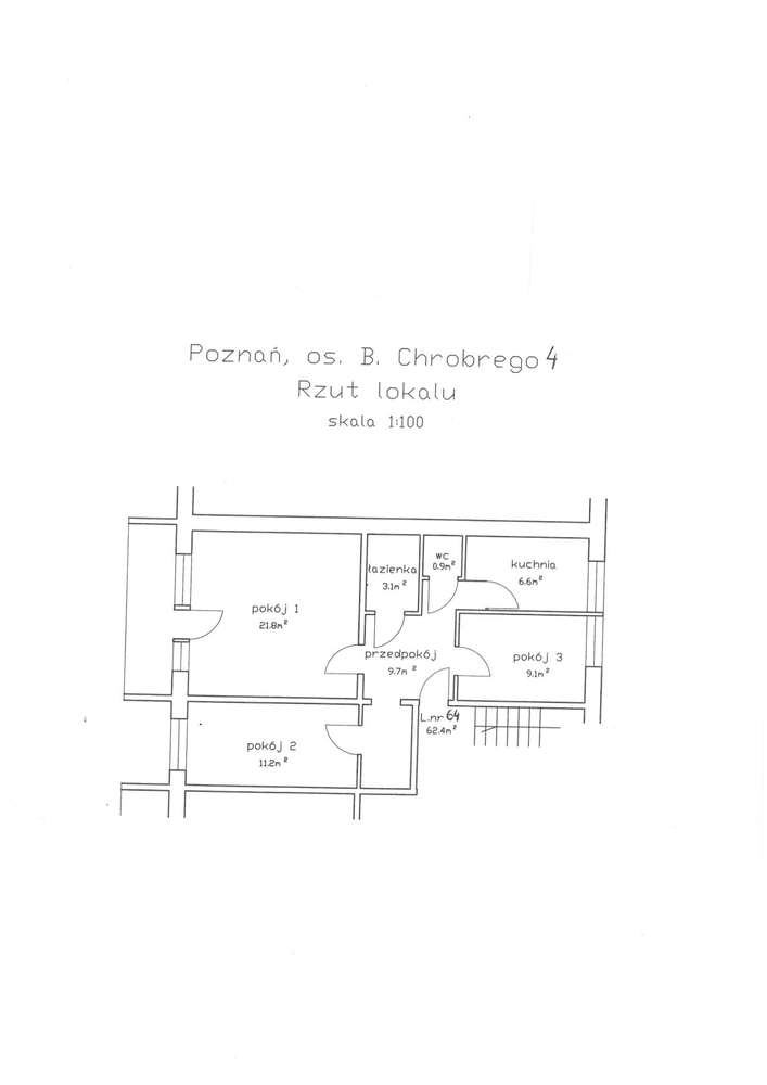 3-pokojowe mieszkanie na os. Chrobrego bezpośrednio przy parku-14