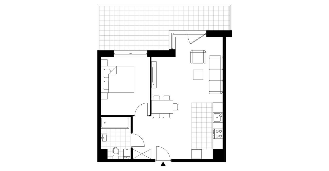 2-pokojowe mieszkanie 46m2 + balkon Bezpośrednio - Pełny obrazek: 3/8