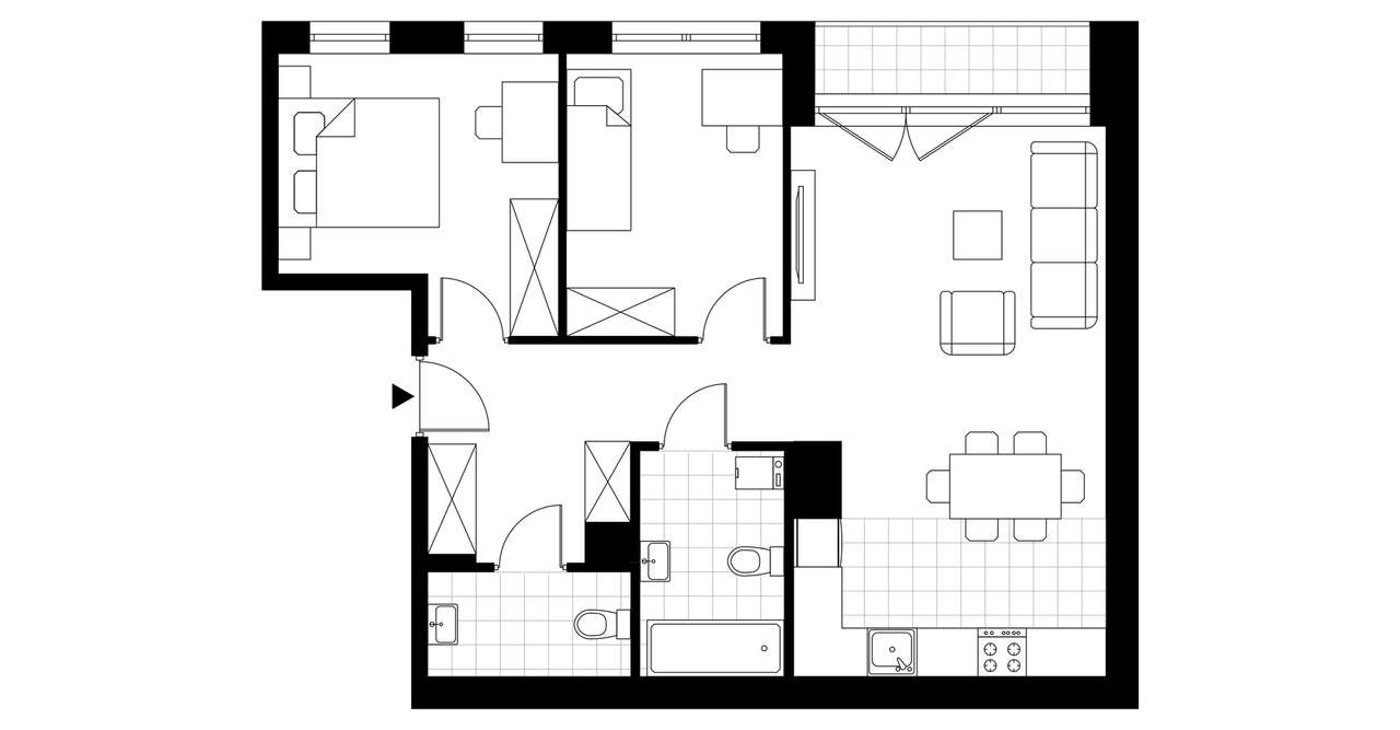 Bulvar Apartments | mieszkanie 3-pok. | E.4.02 - Pełny obrazek: 4/9