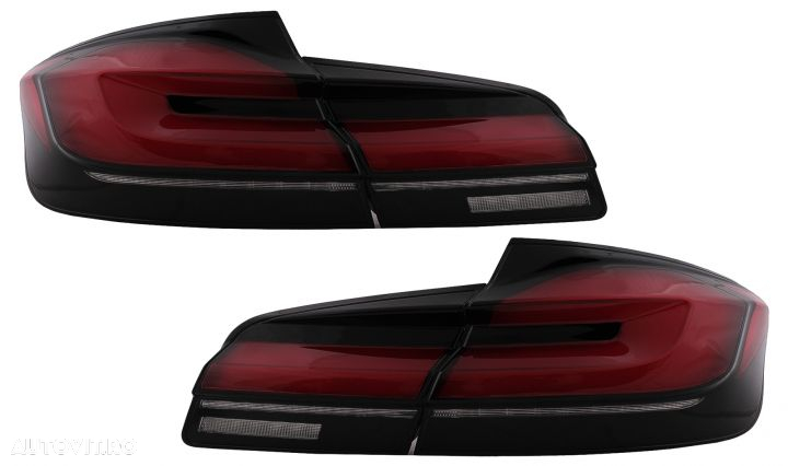 Stopuri LED Rosu Negru cu Semnal Dinamic LCI G30 Design Tuning BMW Se - 1