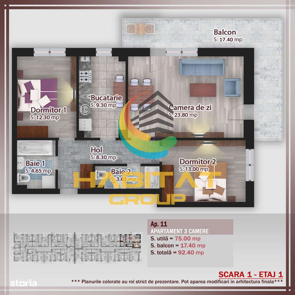 Apartament 3 camere - metrou Nicolae Teclu - Imagine principală: 5/9