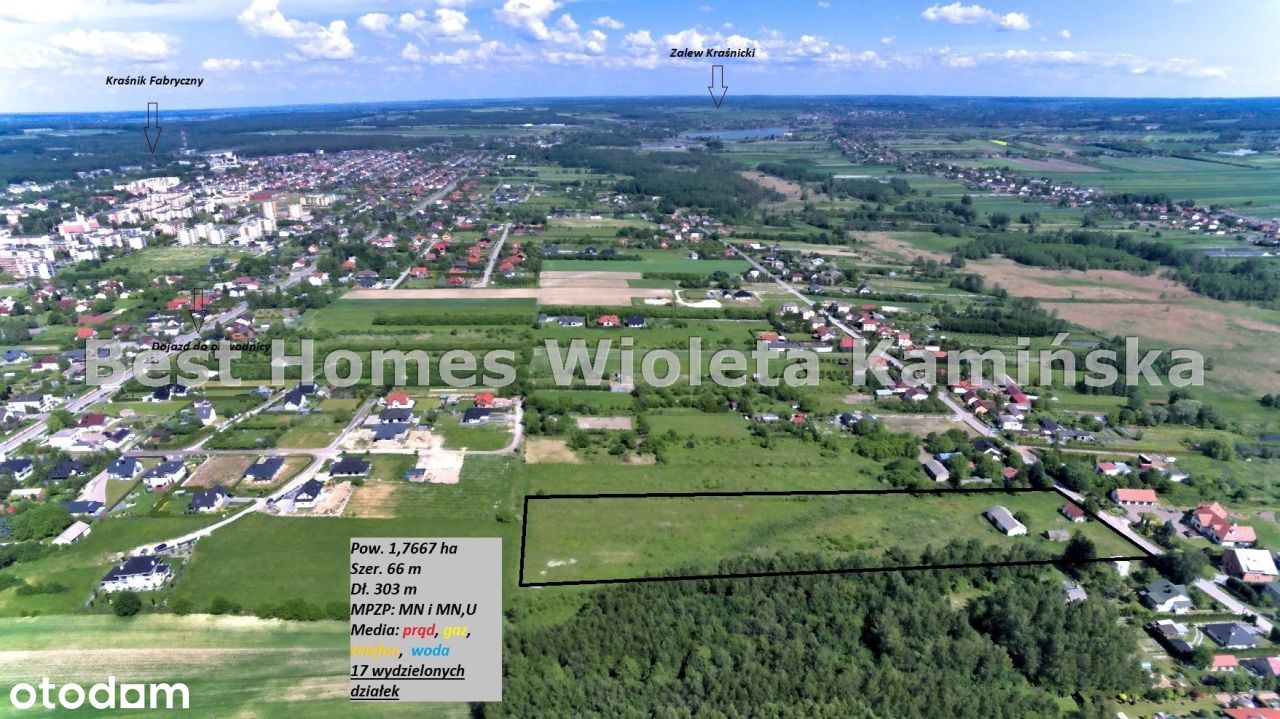 Działka, 17 667 m², Wyżnianka-Kolonia
